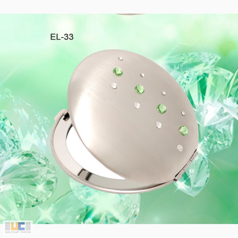 Фото 2. Металлические зеркальца EL-30 EL-37 украшены вручную кристаллами Swarovski Elements