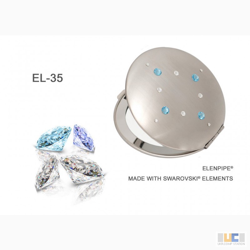 Фото 4. Металлические зеркальца EL-30 EL-37 украшены вручную кристаллами Swarovski Elements