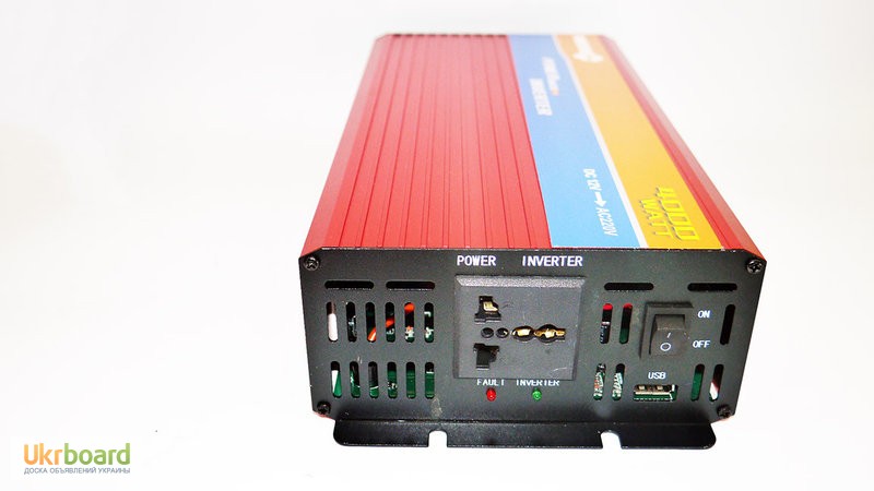 Фото 2. Преобразователь авто инвертор с Функцией плавного пуска 12V-220V 4000 Вт с USB
