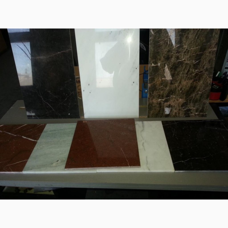 Фото 19. Мрамор многосторонний на складе. Плиты, плитка, слябы, слэбы, полосы, треугольные куски