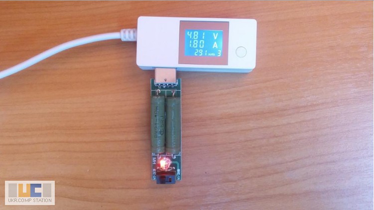 Фото 10. USB нагрузка переключаемая 1А / 2А для тестера по Киеву и Украине видео