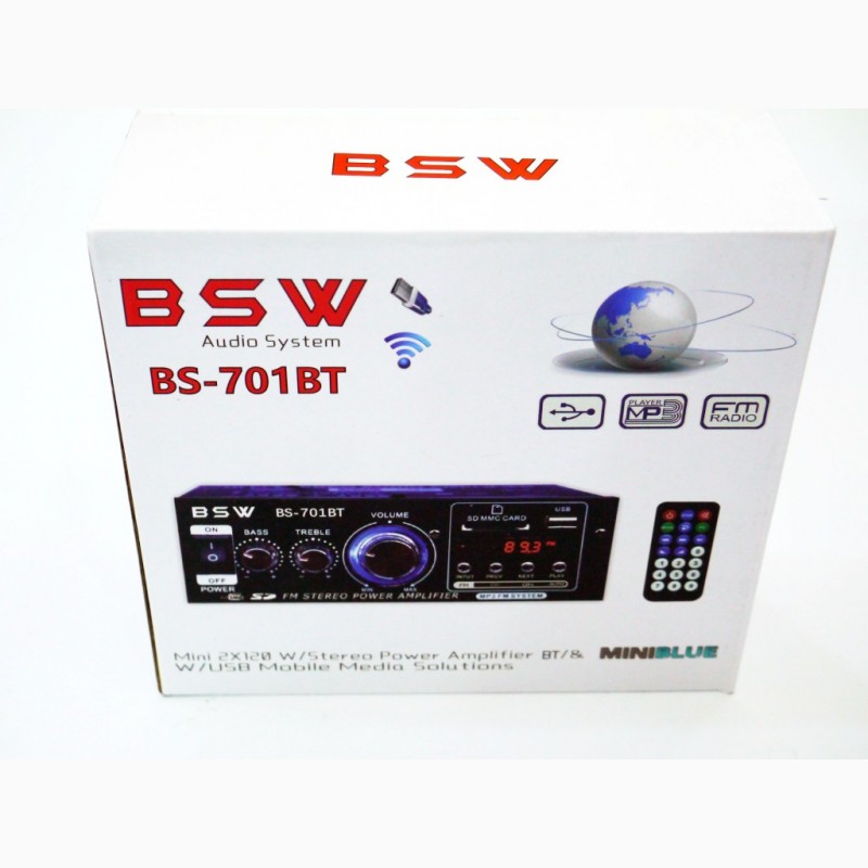 Фото 7. Усилитель BSW BS-701BT Bluetooth Стерео Усилитель звука