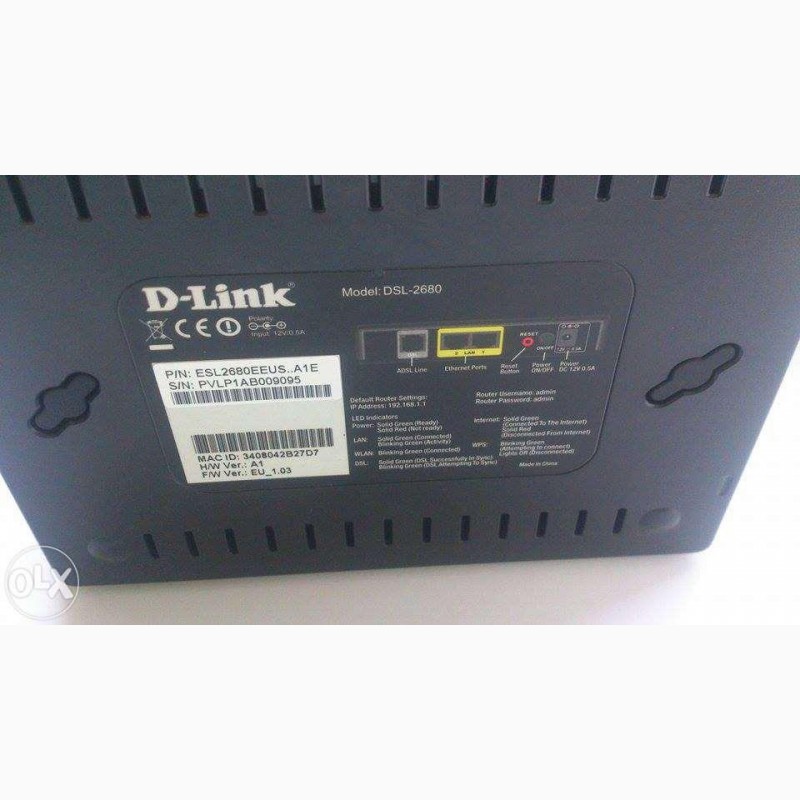 Фото 3. WI-FI модем D-Link DSL-2680 Wireless N150 ADSL2+ Home Router