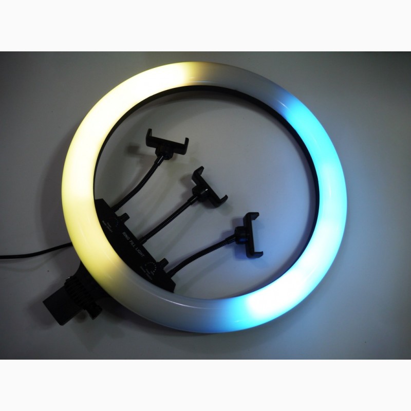 Фото 4. Кольцевая LED лампа RGB MJ18 45см 220V 3 крепл.тел + пульт + чехол