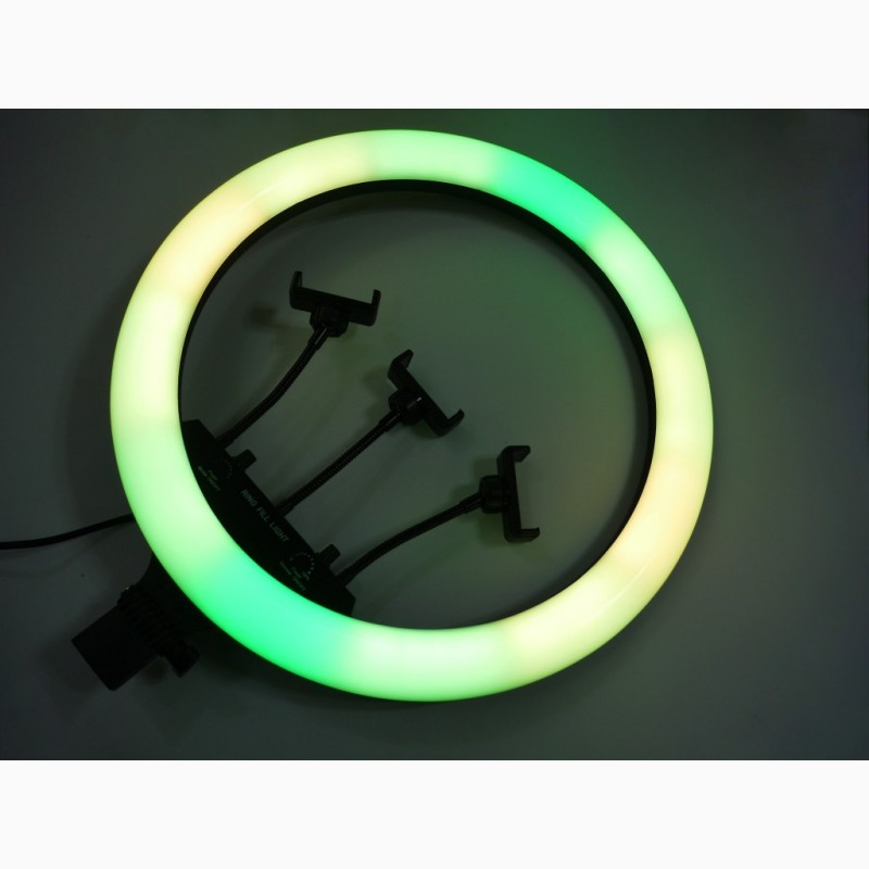 Фото 8. Кольцевая LED лампа RGB MJ18 45см 220V 3 крепл.тел + пульт + чехол