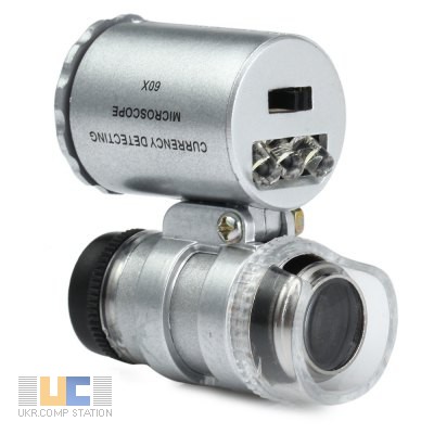 Фото 3. Карманный микроскоп MG 9882 60X с LED и ультрафиолетовой подсветкой