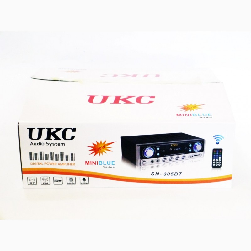 Фото 2. Стерео усилитель с LED дисплеем Bluetooth UKC Black UKC SN-305BT