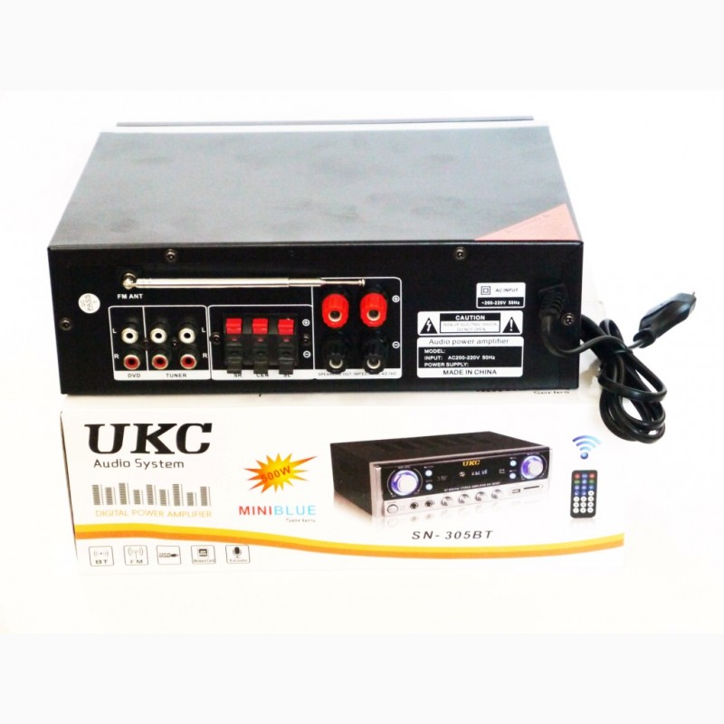 Фото 6. Стерео усилитель с LED дисплеем Bluetooth UKC Black UKC SN-305BT