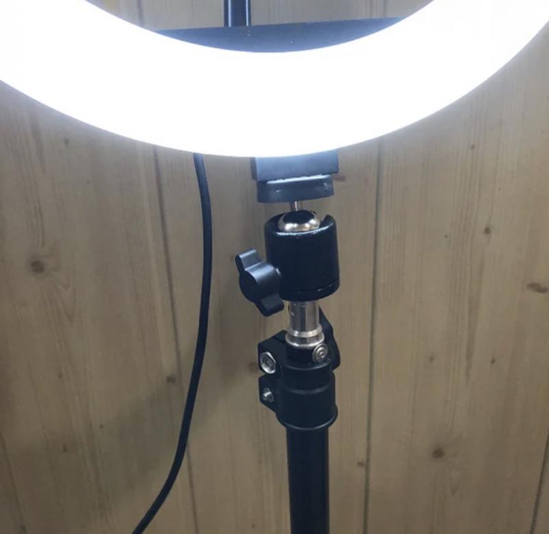 Фото 4. Кольцевая лампа 26 см на штативе 2 метра с держателем для телефона LED