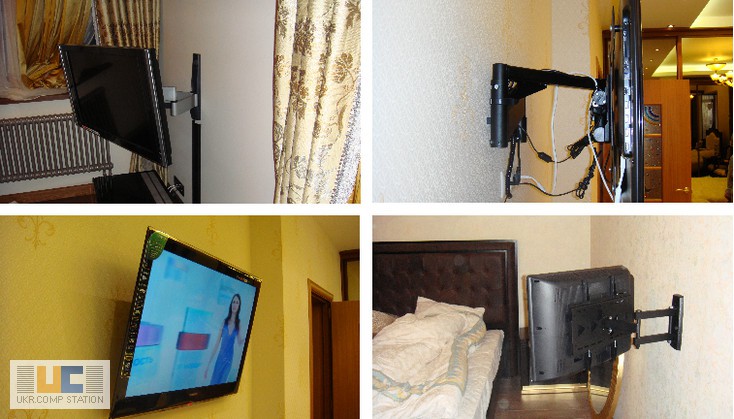 Фото 3. Установка телевизора на стену, Повесить телевизор LCD LED Plasma на стену в Одессе, электрик