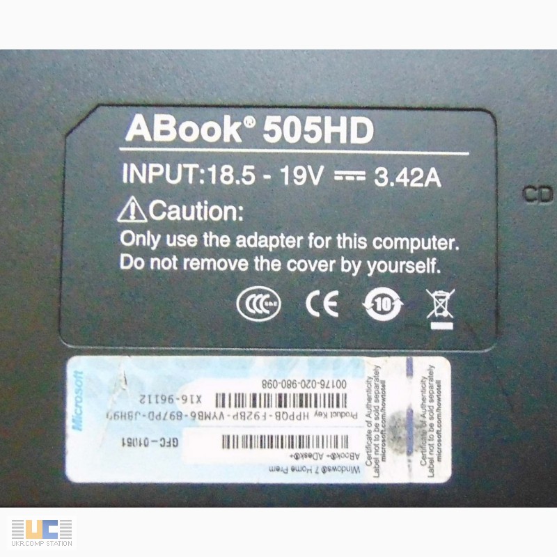 Фото 6. Ноутбук ABook 505HD Intel Pentium P6200 (2, 13Ghz) / 2Gb/ 160 Gb/15, 6