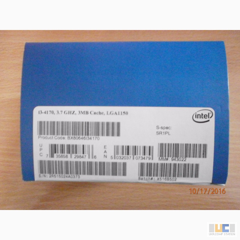 Фото 3. Процессор Intel Core i3-4170, 3.7GHz, BOX, LGA1150