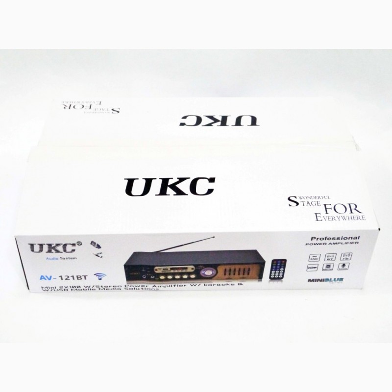 Фото 2. Усилитель звука UKC AV-121BT Bluetooth USB + караоке 2микрофона
