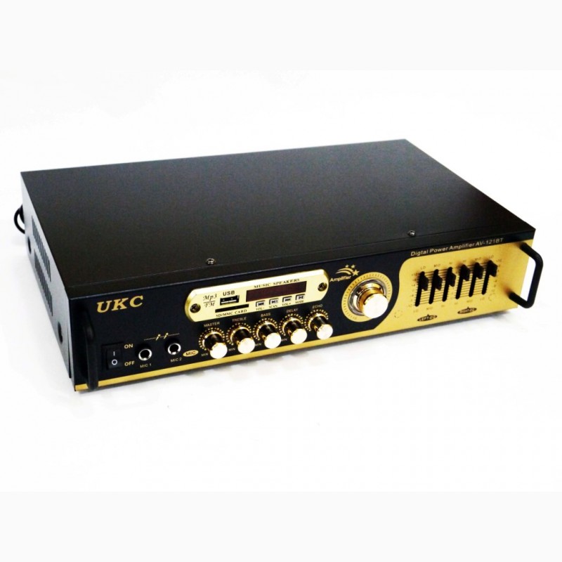 Фото 5. Усилитель звука UKC AV-121BT Bluetooth USB + караоке 2микрофона