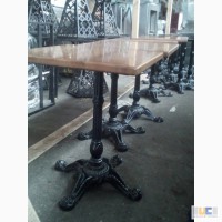 Продам деревянные столы бу с чугунной ножкой для кафе