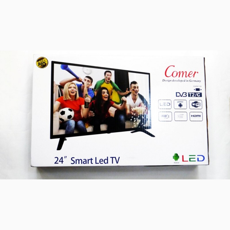 Фото 5. LCD LED Телевизор Comer 24 Smart TV, WiFi, 1Gb Ram, 4Gb Rom, T2, USB/SD, HDMI, VGA