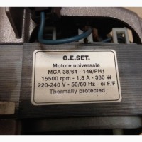 Двигатель C.E.SET. 54042018 MCA 38/64 - 148/PH1 15500 rpm 1, 8 A 380W Indesit Ariston