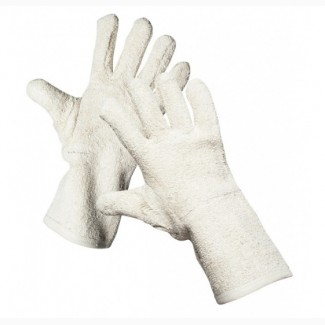 Шиті захисні робочі рукавички LAPWING з щільної махрової бавовняної тканини