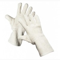 Шиті захисні робочі рукавички LAPWING з щільної махрової бавовняної тканини