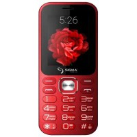 Sigma X-style 32 Boombox red, black кнопочный мобильный телефон