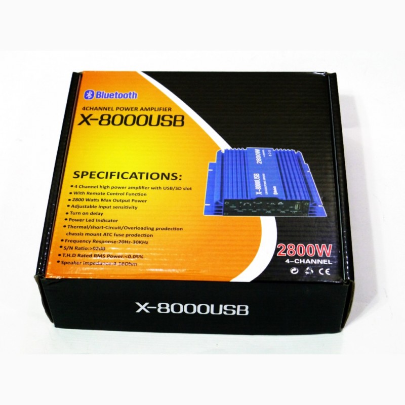 Фото 3. Усилитель X-8000USB - Bluetooth, USB, SD, FM, MP3! 2800W 4х канальный