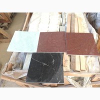 Плитка мраморная белая, черная, коричневая, зеленая, красная : 610х305х10 мм