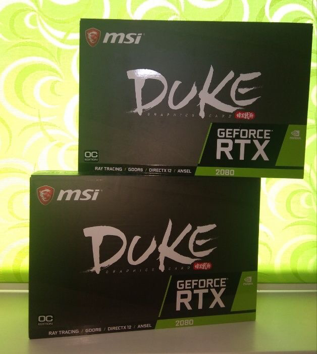 В Наличии. Видеокарта MSI GeForce RTX 2080 DUKE 8G OC